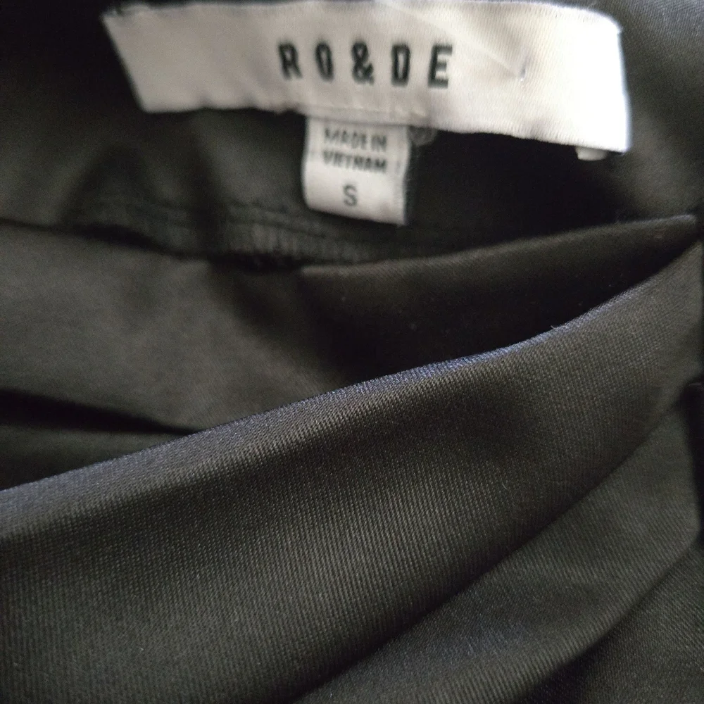 Ro & De Black Draped Pencil Skirt